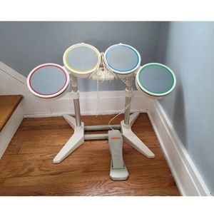 Wii Rock Band Wired Drum and microphone